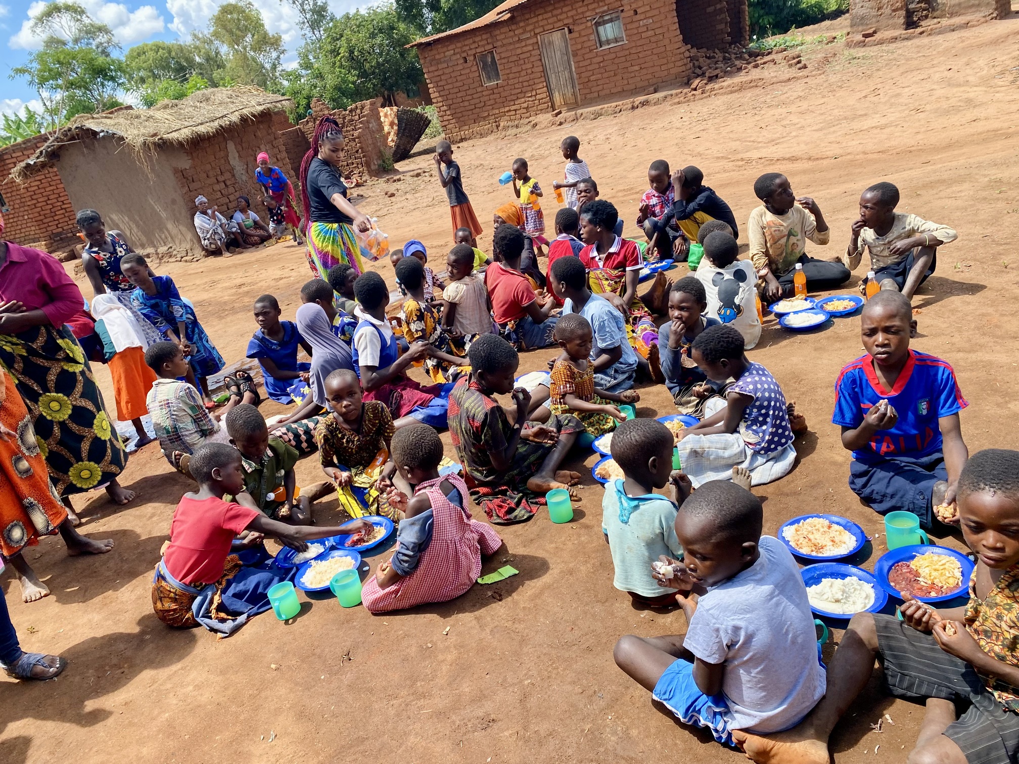 Children eating together