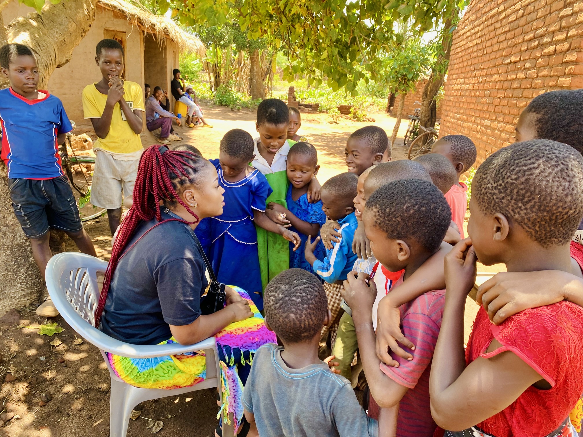 Sitting and listening with children
