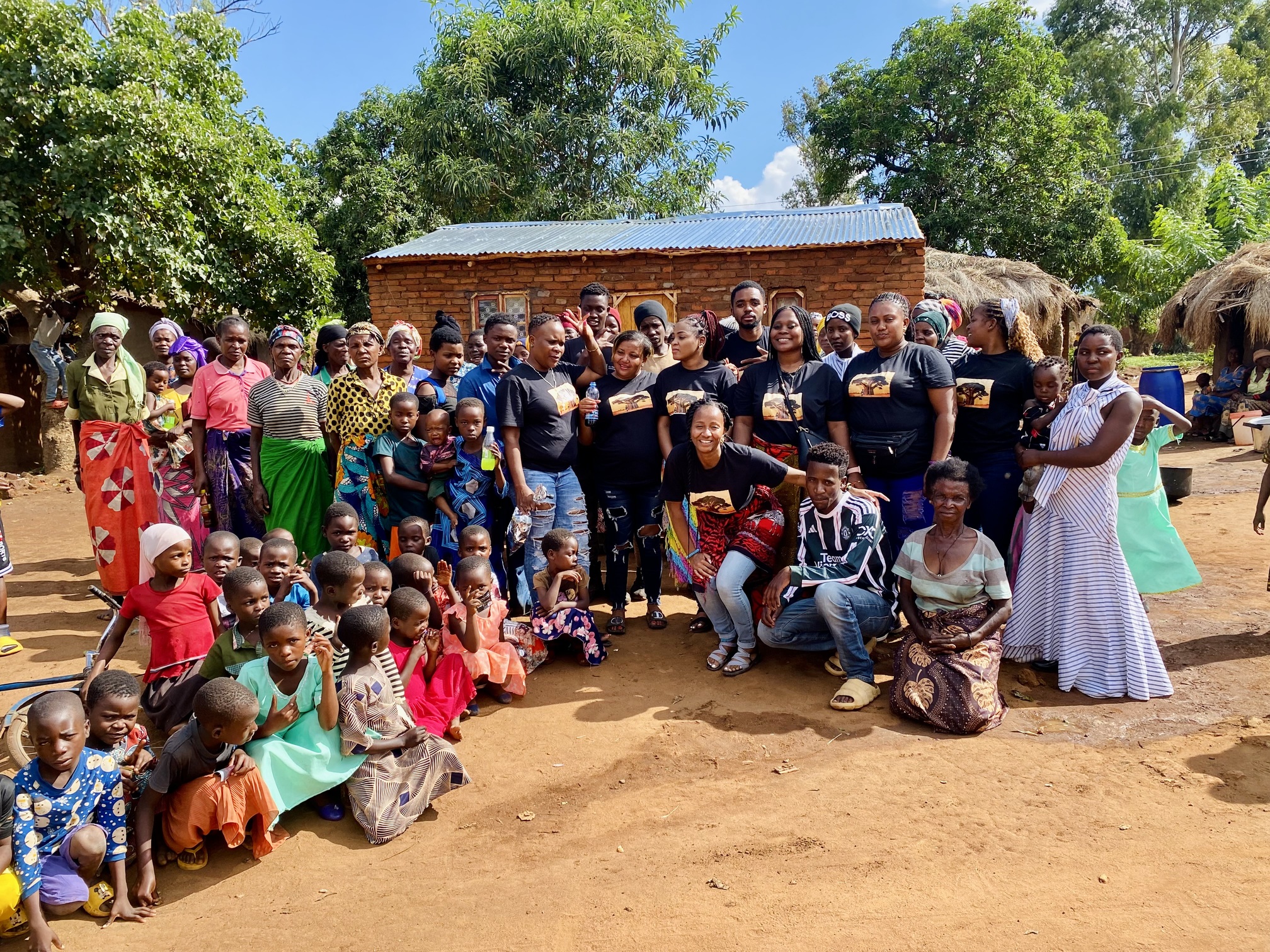 The whole village gathered together